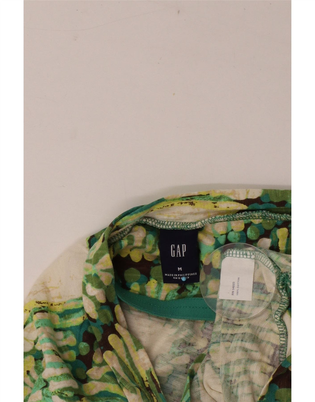 Gap Womens Crop Halter Top UK 12 Medium Green Argyle/Diamond Cotton