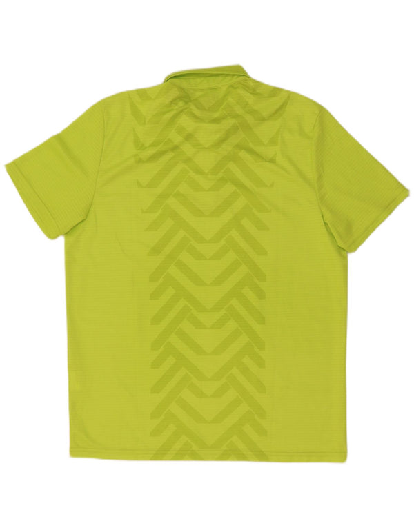 Under Armour Mens Heat Gear Polo Shirt XL Green Geometric Polyamide