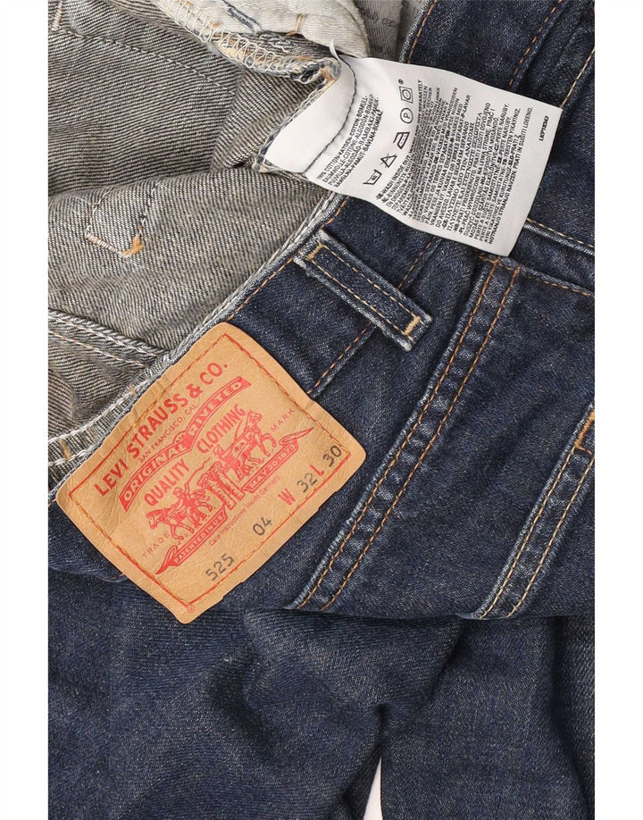 Levi's Mens 525 Bootcut Jeans W32 L30 Blue Cotton