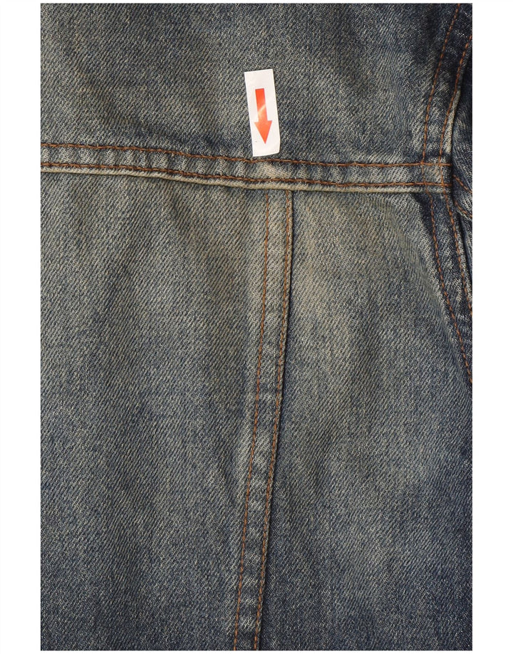 KEEGAN Mens Denim Jacket UK 42 XL Blue Cotton