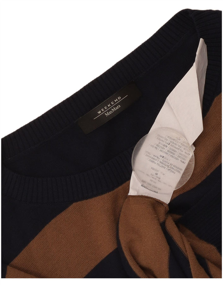 Max Mara Womens Weekend Boat Neck Jumper Sweater UK 14 Medium Navy Blue