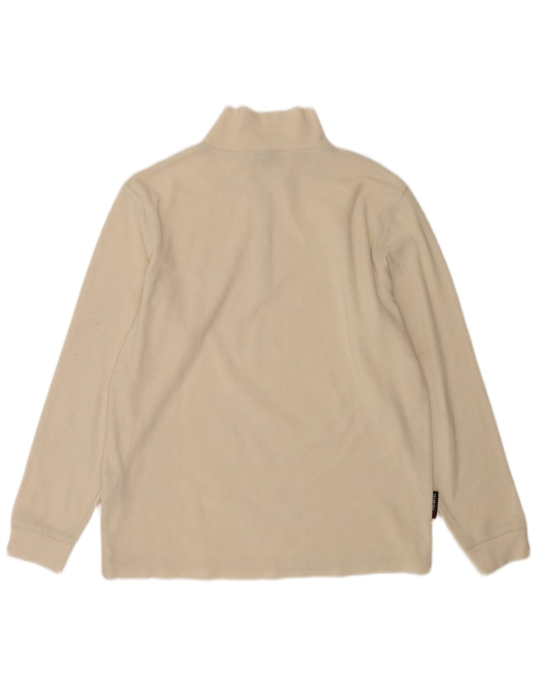 Invicta Mens Zip Neck Fleece Jumper Large Off White Polyester