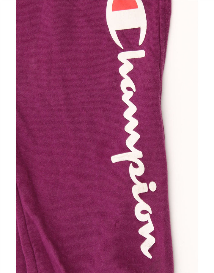 CHAMPION Womens Graphic Tracksuit Trousers Joggers UK 18 XL  Purple Cotton