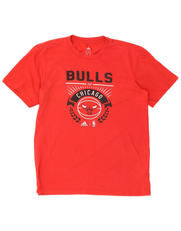 Adidas Mens Chicago Bulls Graphic T-Shirt Top Small Red Cotton