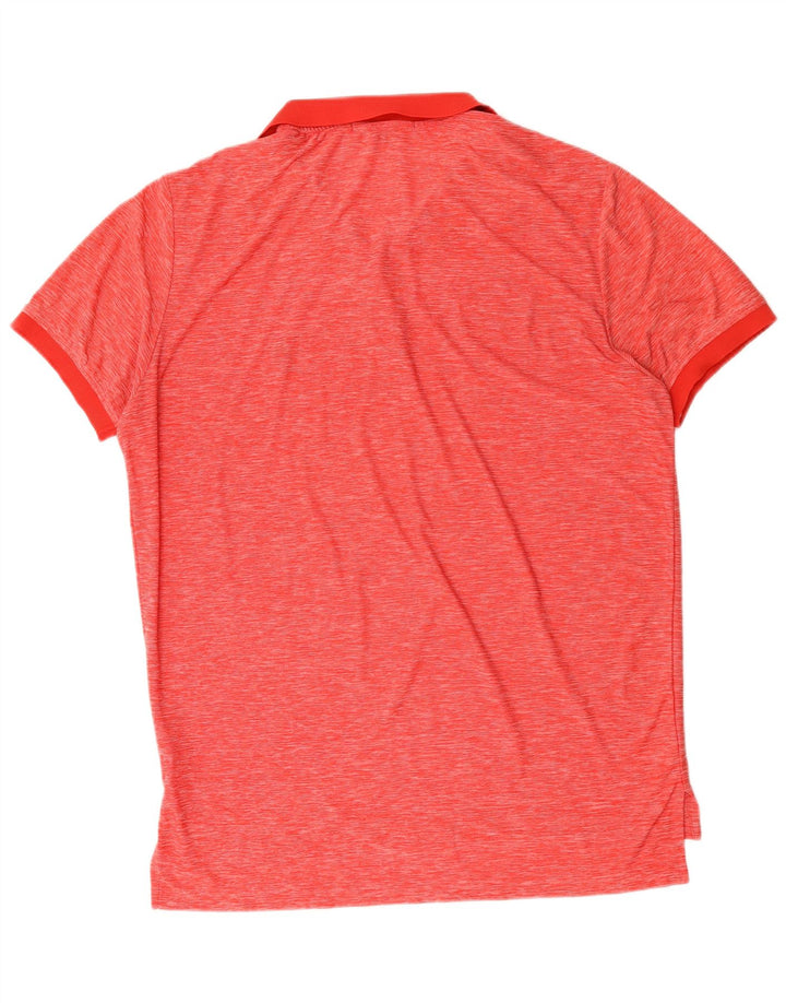 U.S. Polo Assn. Mens Shirt Medium Red Flecked Polyester
