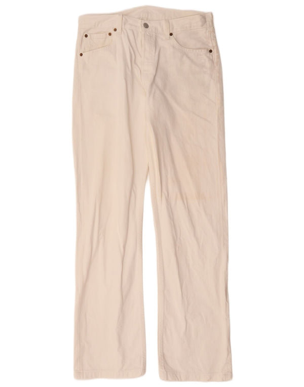 Levi's Mens 501 Straight Jeans W34 L33 White Cotton