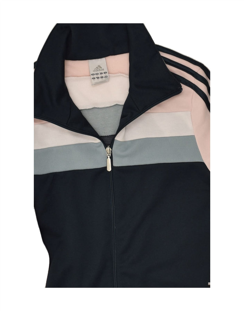 ADIDAS Womens Tracksuit Top Jacket UK 14 Large Pink Colourblock Polyester Vintage Adidas and Second-Hand Adidas from Messina Hembry 