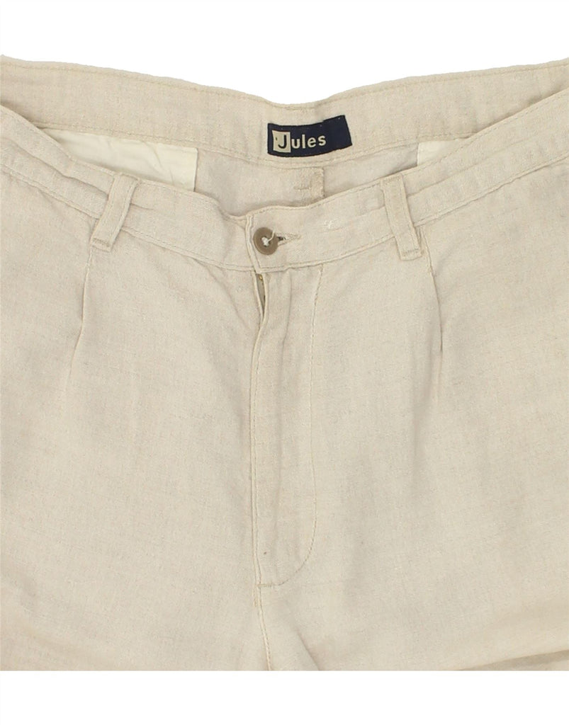 JULES Womens High Waist Tapered Chino Trousers EU 44 XL W34 L32 Beige | Vintage Jules | Thrift | Second-Hand Jules | Used Clothing | Messina Hembry 