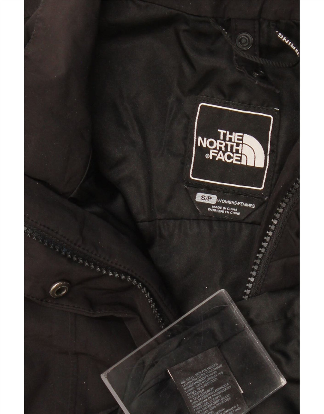 THE NORTH FACE Womens Windbreaker Coat UK 10 Small Black Polyester