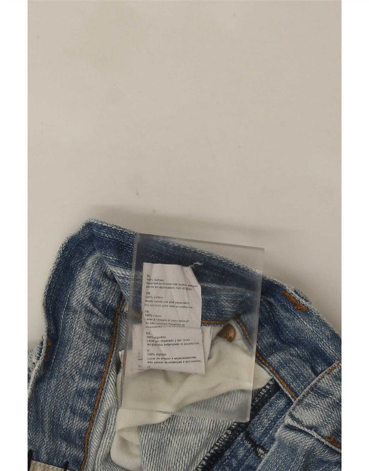 G-Star Mens Distressed Straight Jeans W32 L34 Blue Cotton