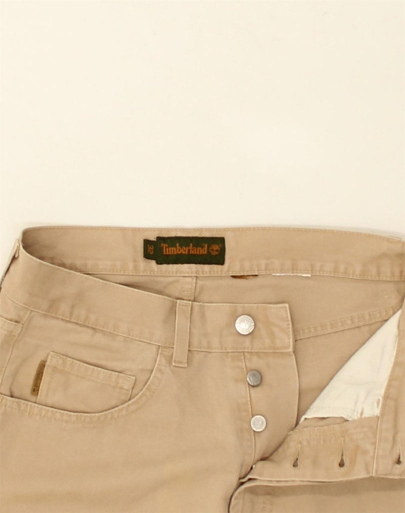 TIMBERLAND Womens Straight Casual Trousers W32 L30  Beige Cotton | Vintage Timberland | Thrift | Second-Hand Timberland | Used Clothing | Messina Hembry 