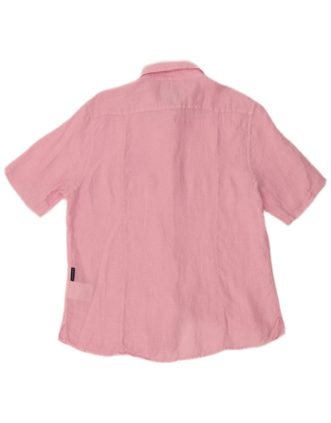 NORTH SAILS Womens Short Sleeve Shirt UK 14 Medium Pink Linen