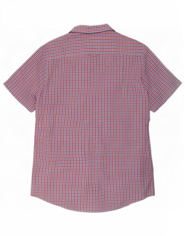 Crew Clothing Mens Short Sleeve Shirt 2XL Red Check Cotton