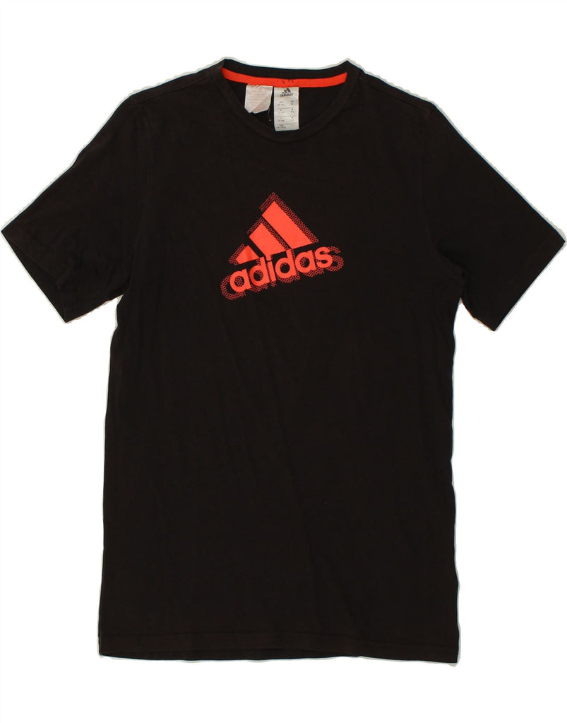 ADIDAS Boys Graphic T-Shirt Top 15-16 Years Brown Cotton | Vintage Adidas | Thrift | Second-Hand Adidas | Used Clothing | Messina Hembry 