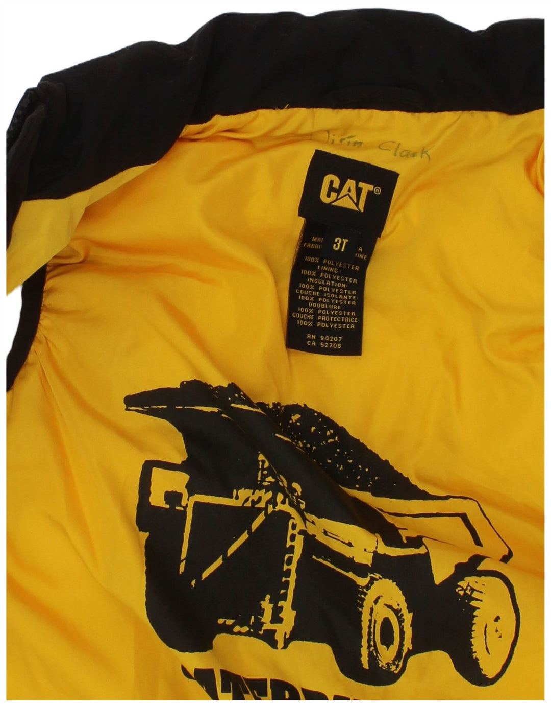 CAT Boys Padded Gilet 2-3 Years Black Polyester