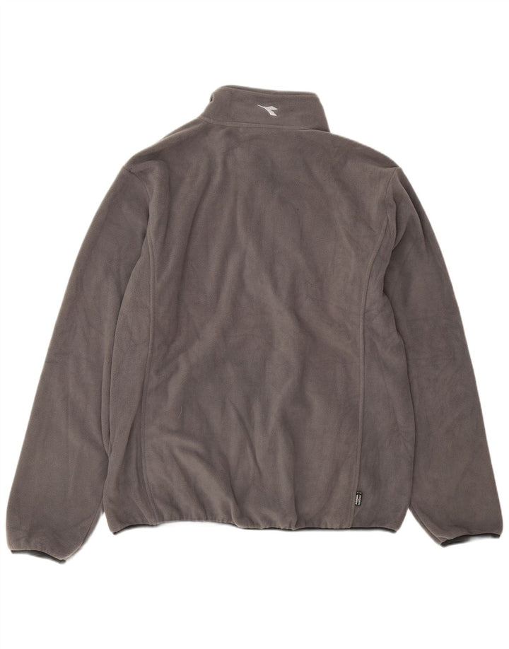 Diadora Mens Fleece Jacket UK 46 3XL Grey Polyester