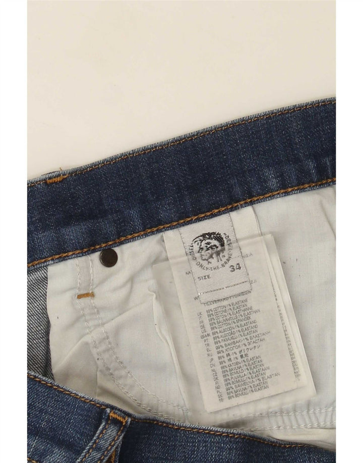 Diesel Mens Slim Jeans W34 L31 Blue Cotton
