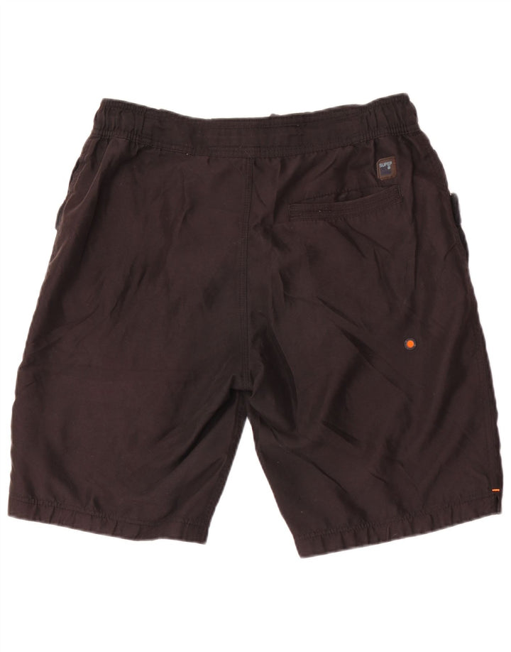 Superdry Mens Graphic Swimming Shorts Medium  Black Polyester