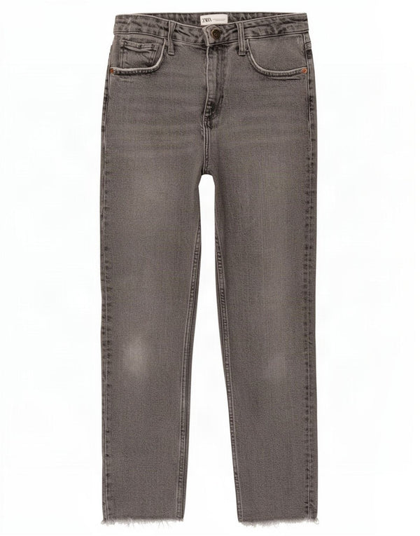 Zara Womens Straight Jeans EU 38 Small W28 L27 Grey