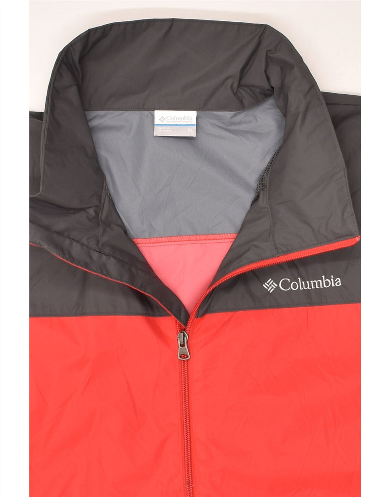 COLUMBIA Mens Tracksuit Top Jacket XL Red Polyester | Vintage Columbia | Thrift | Second-Hand Columbia | Used Clothing | Messina Hembry 