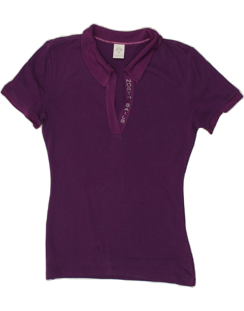 NORTH SAILS Womens Polo Shirt UK 14 Large Purple Cotton Vintage North Sails and Second-Hand North Sails from Messina Hembry 