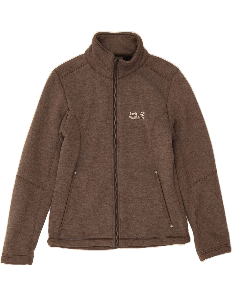 JACK WOLFSKIN Womens Tracksuit Top Jacket UK 12/14 Medium Brown Polyester Vintage Jack Wolfskin and Second-Hand Jack Wolfskin from Messina Hembry 