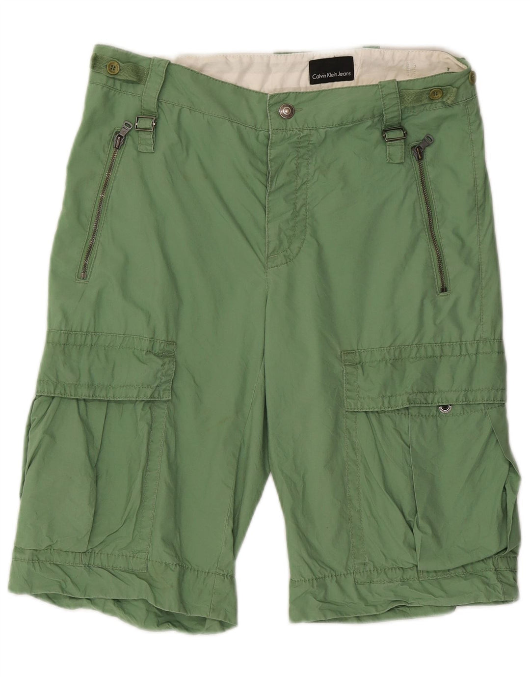 Calvin Klein Jeans Womens Cargo Shorts W32 Medium Green