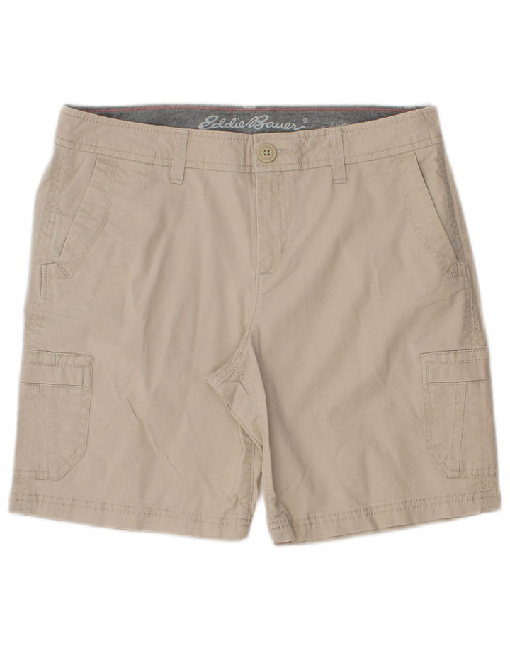 Eddie Bauer Womens Cargo Shorts US 4 Small W30  Beige Cotton