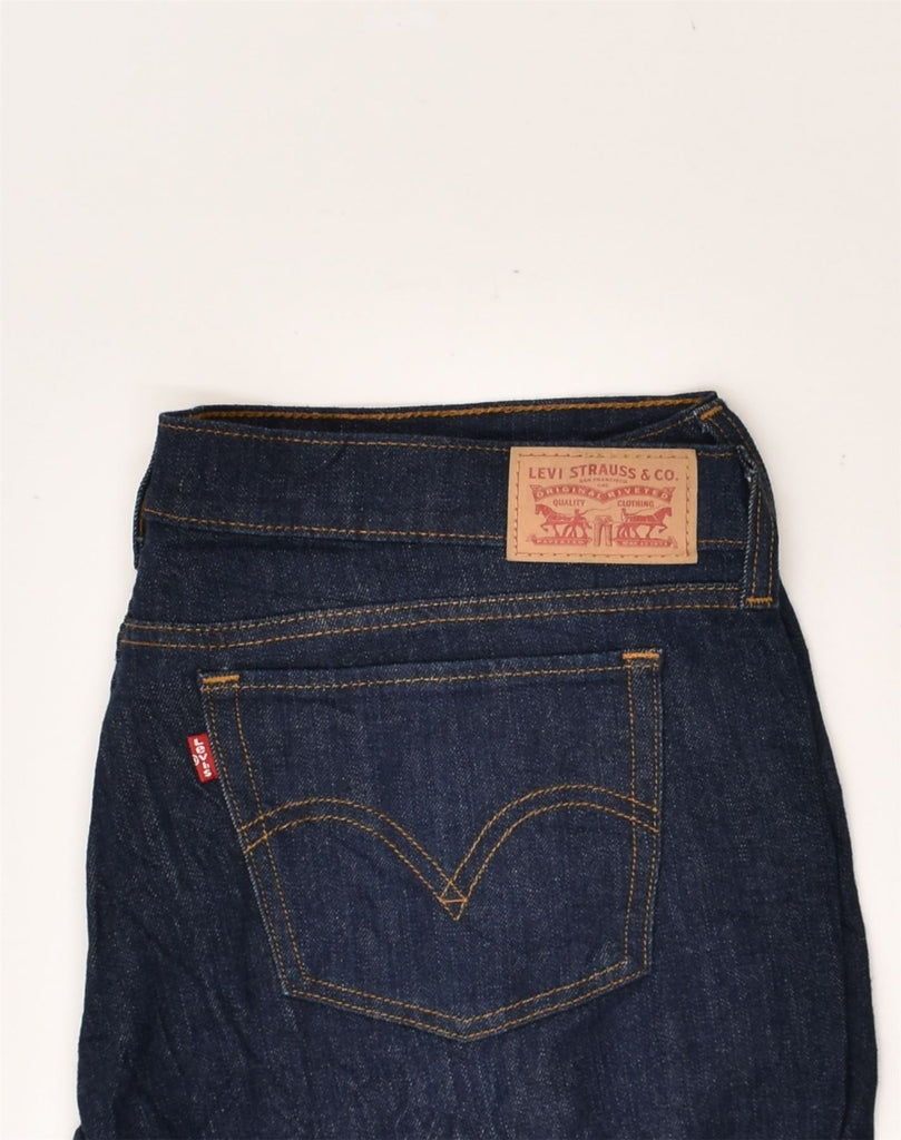 LEVI'S Womens 414 Relaxed Fit Straight Jeans W30 L30 Navy Blue Cotton | Vintage Levi's | Thrift | Second-Hand Levi's | Used Clothing | Messina Hembry 