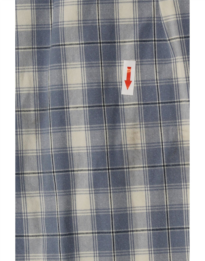 Timberland Mens Shirt Medium Blue Check Cotton