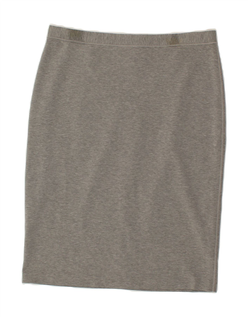 ASPESI Womens Straight Skirt IT 46 Large W34 Grey Cotton | Vintage Aspesi | Thrift | Second-Hand Aspesi | Used Clothing | Messina Hembry 