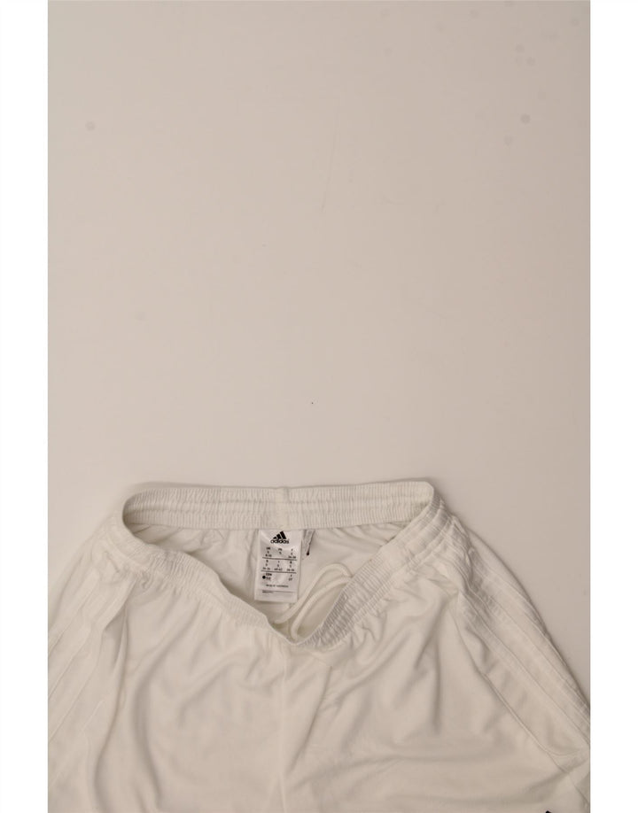ADIDAS Womens Climalite Sport Shorts UK 8/10 Small White Polyester Vintage Adidas and Second-Hand Adidas from Messina Hembry 