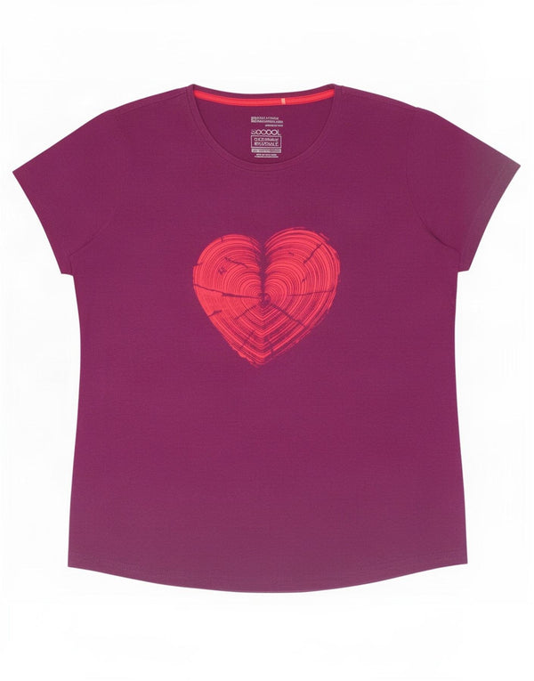 Mountain Warehouse Womens Graphic T-Shirt Top UK 16 Large Purple Cotton