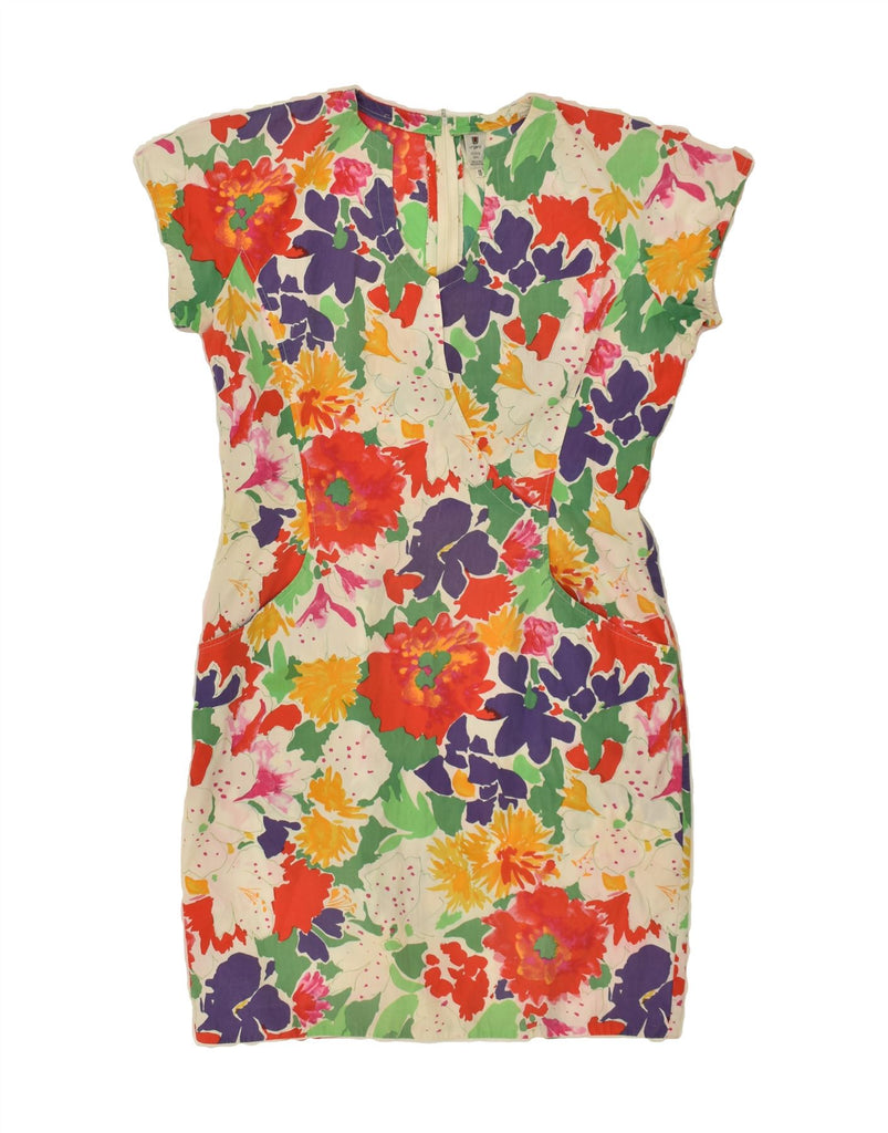 UNGARO Womens Sheath Dress UK 14 Large Multicoloured Floral | Vintage Ungaro | Thrift | Second-Hand Ungaro | Used Clothing | Messina Hembry 