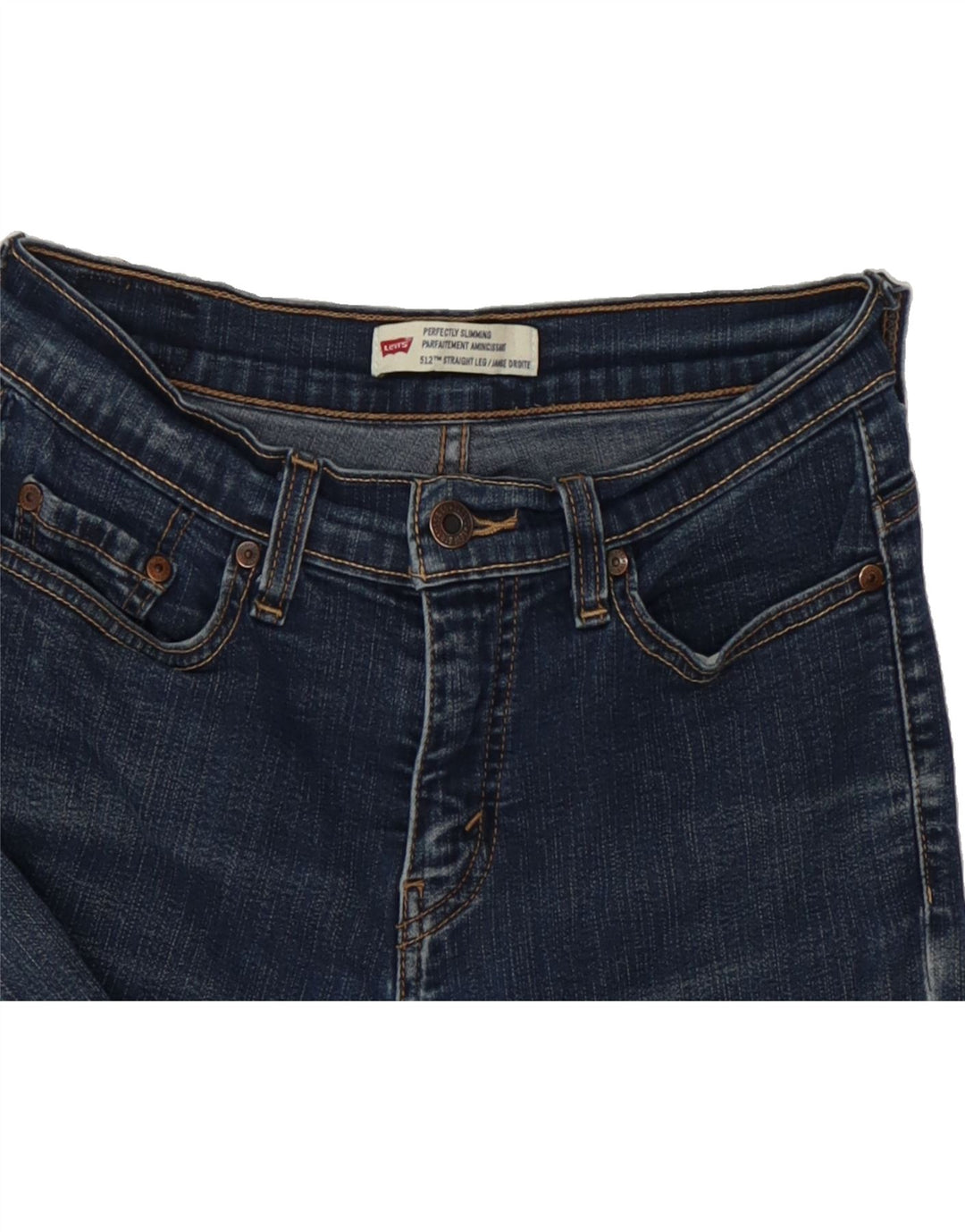 LEVI'S Womens 512 Perfectly Slimming Straight Jeans W28 L32 Blue Vintage Levi's and Second-Hand Levi's from Messina Hembry 