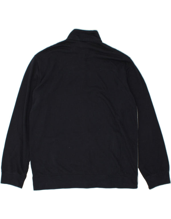 CHAMPION Mens Tracksuit Top Jacket 3XL Navy Blue Colourblock Cotton