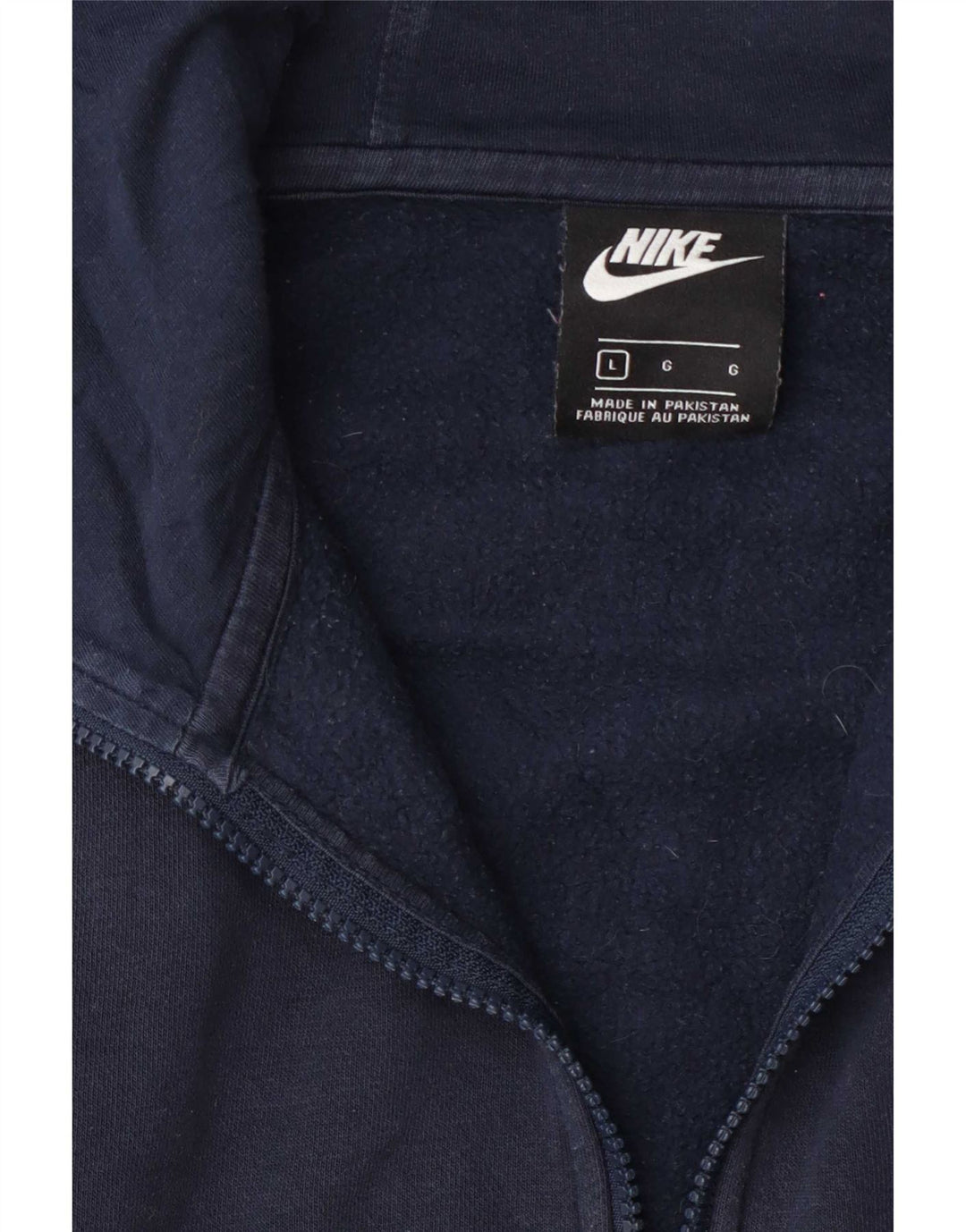 Nike Mens Zip Hoodie Sweater Large Navy Blue