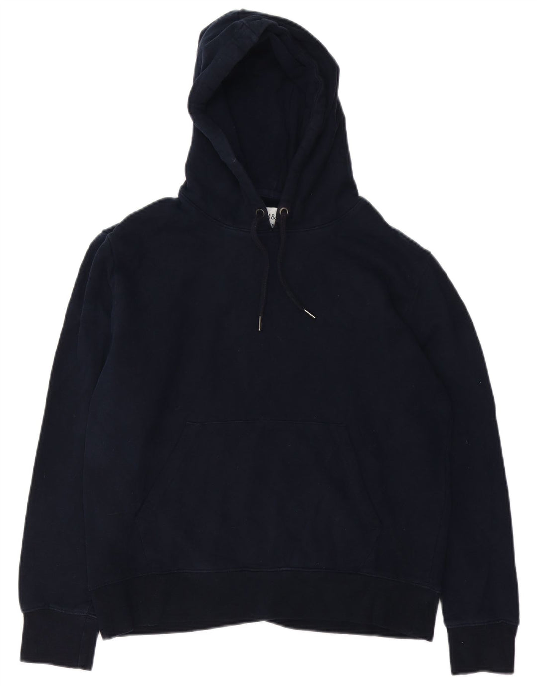 Marks & Spencer Womens Hoodie Jumper Medium Navy Blue Cotton
