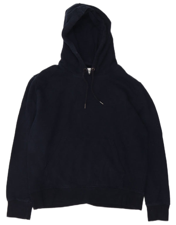 Marks & Spencer Womens Hoodie Jumper Medium Navy Blue Cotton