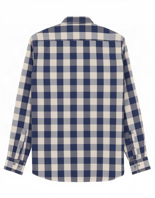 Gant Mens Slim Shirt Small Blue Gingham Cotton