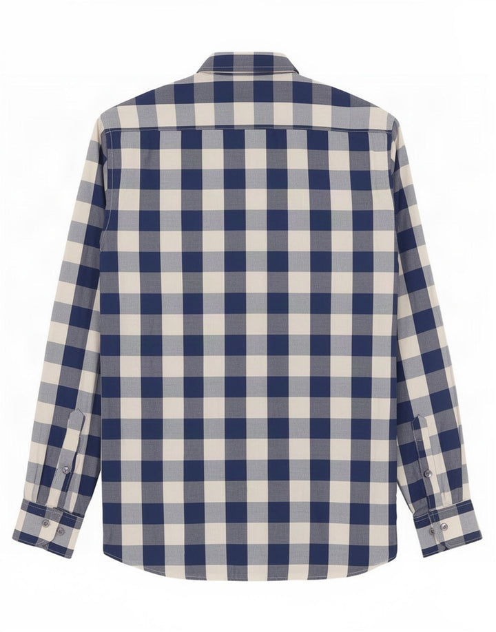 Gant Mens Slim Shirt Small Blue Gingham Cotton