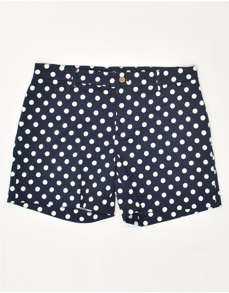 RALPH LAUREN Womens Casual Shorts US 6 Medium W30 Navy Blue Polka Dot | Vintage Ralph Lauren | Thrift | Second-Hand Ralph Lauren | Used Clothing | Messina Hembry 