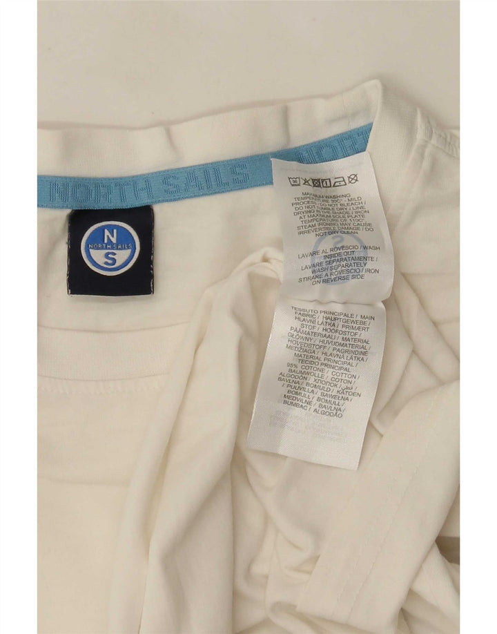 North Sails Mens T-Shirt Top Large White Cotton
