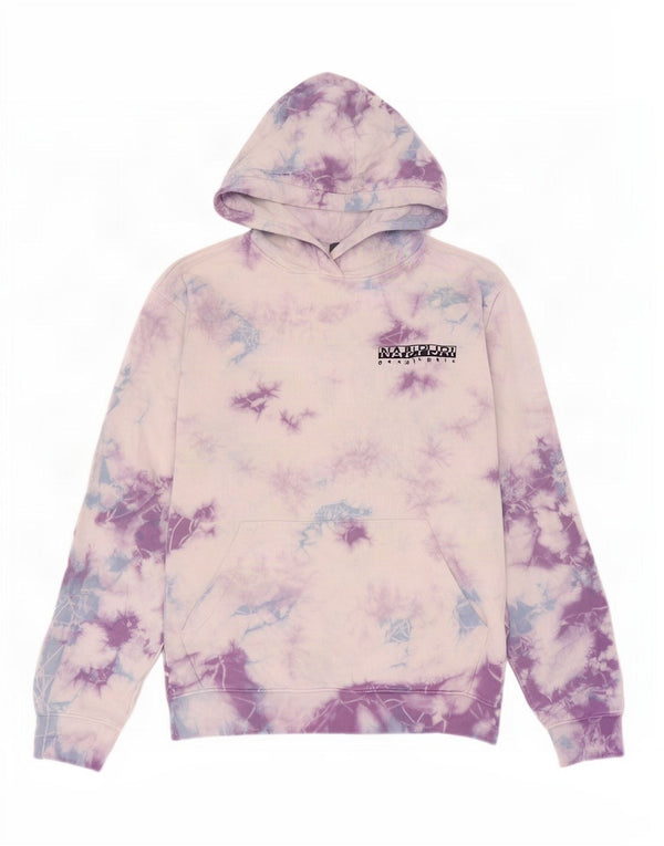 Napapijri Mens Geographic Graphic Hoodie Jumper Large Multicoloured Tie Dye