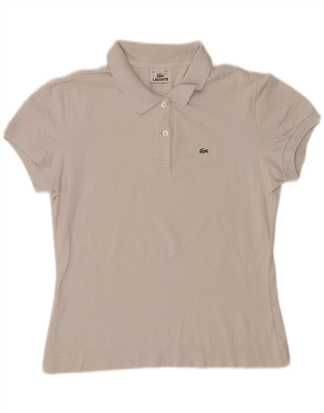 LACOSTE Womens Polo Shirt Size 44 Large Grey Cotton Vintage Lacoste and Second-Hand Lacoste from Messina Hembry 