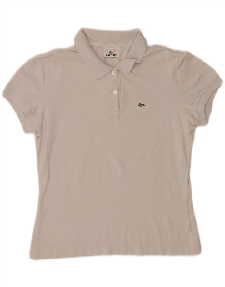 LACOSTE Womens Polo Shirt Size 44 Large Grey Cotton Vintage Lacoste and Second-Hand Lacoste from Messina Hembry 