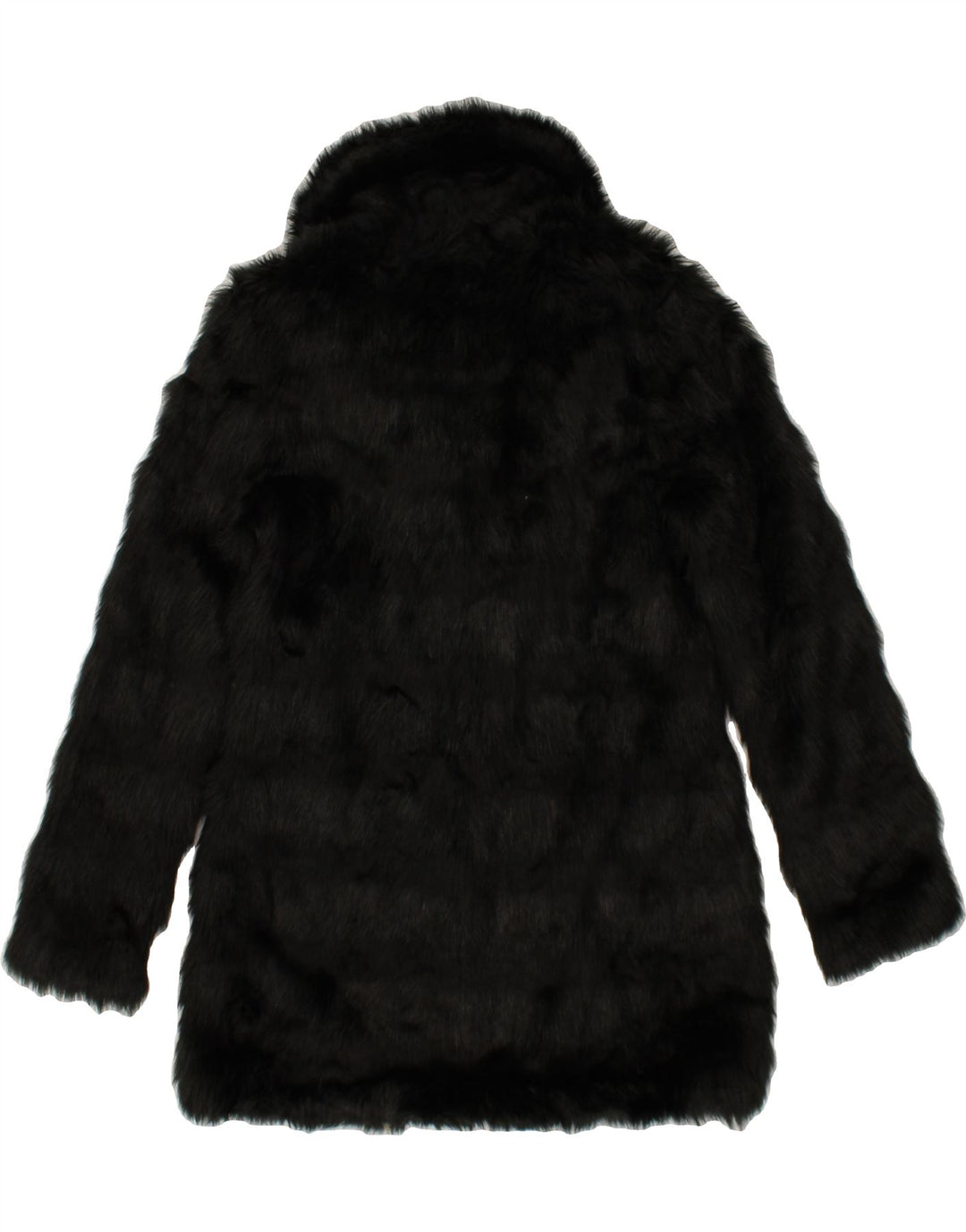 VINTAGE Womens Faux Fur Coat UK 12 Medium Black Modacryl Vintage Vintage and Second-Hand Vintage from Messina Hembry 