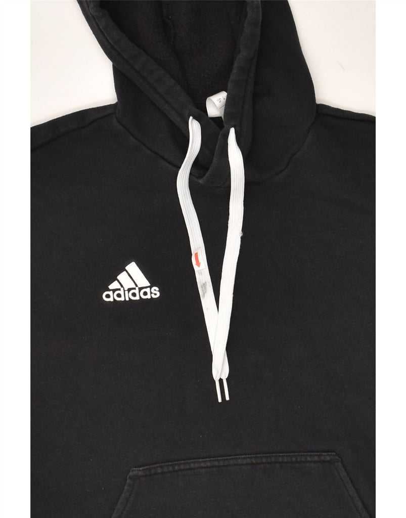 ADIDAS Mens Hoodie Jumper Small Black Cotton | Vintage Adidas | Thrift | Second-Hand Adidas | Used Clothing | Messina Hembry 