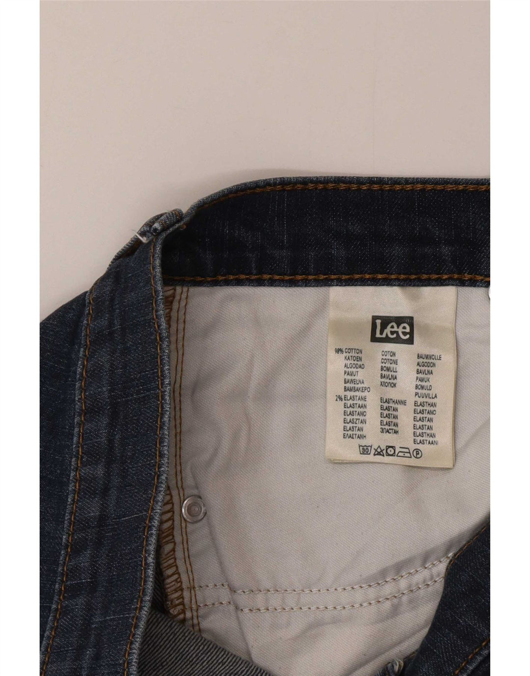 Lee Mens Rider Slim Jeans W30 L32 Navy Blue Cotton