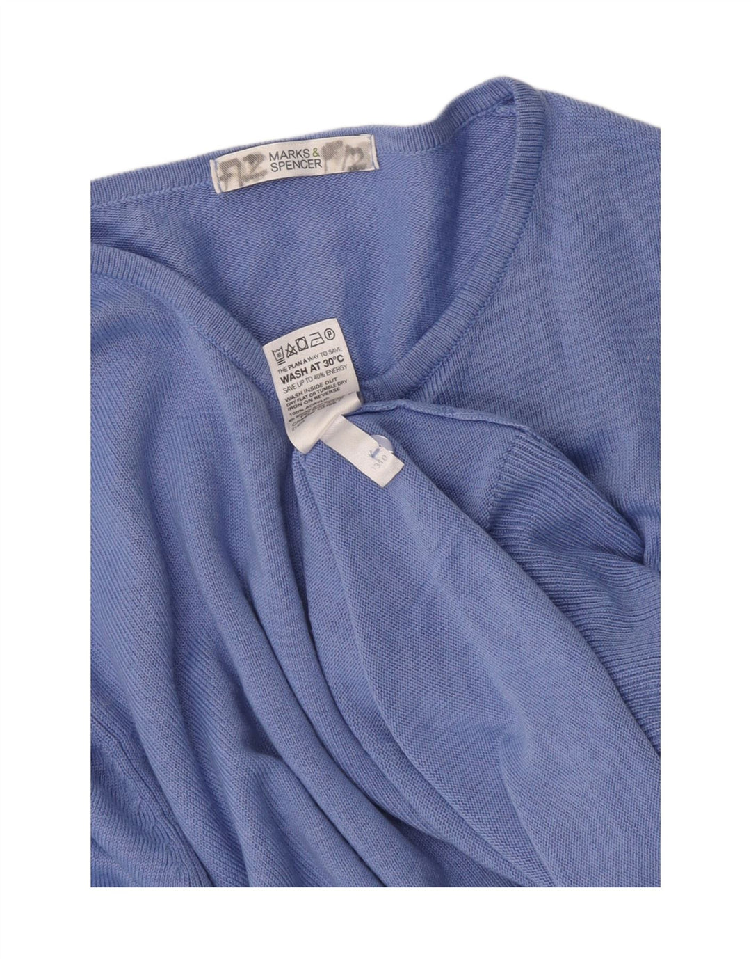 Marks & Spencer Womens Cardigan Sweater UK 14 Large  Blue Acrylic